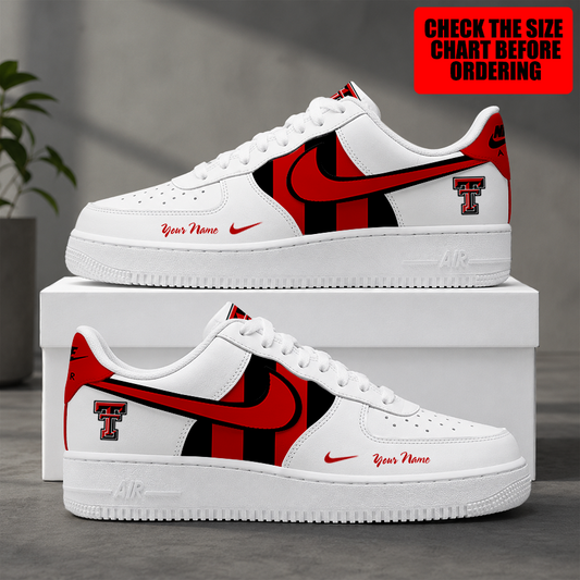 [FAN FAVORITE] NEW CUSTOMIZED NCAA CWS20 TRR TEXAS TECH RED RAIDERS AF1 SHOES