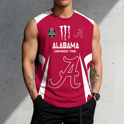 [FLASH SALE] NEW CUSTOMIZED | NCAA CWS21 ABC AB CRIMSON TIDE MEN'S GYM SHIRT