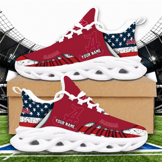 [FAN FAVORITE] NEW CUSTOMIZED NCAA CWS21 ABC ALABAMA CRIMSON TIDE UNISEX CLUNKY SNEAKERS