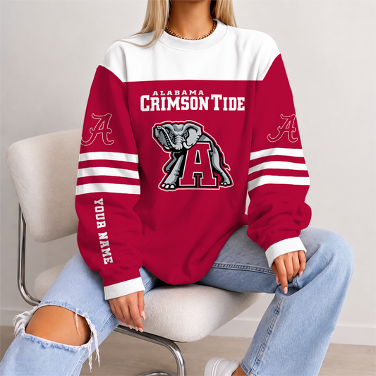[FAN FAVORITE] NEW CUSTOMIZED NCAA CWS21 ABC ALABAMA CRIMSON TIDE UNISEX SWEATSHIRT