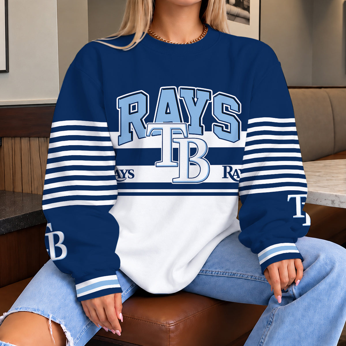 [FLASH SALE] NEW CUSTOMIZED MLB21 TBR THE RAYS UNISEX SWEATSHIRT