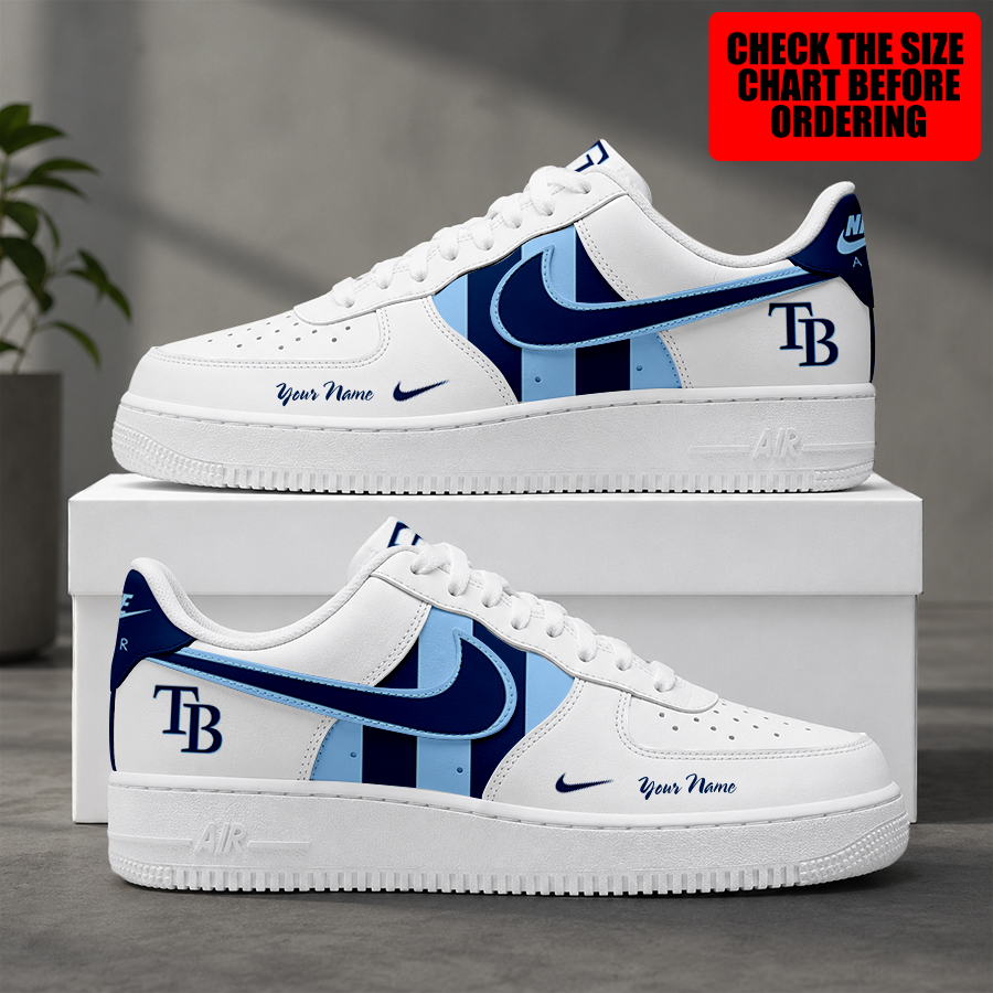 [FLASH SALE] NEW CUSTOMIZED MLB21 TBR TAMPA BAY RAYS AF1 SHOES