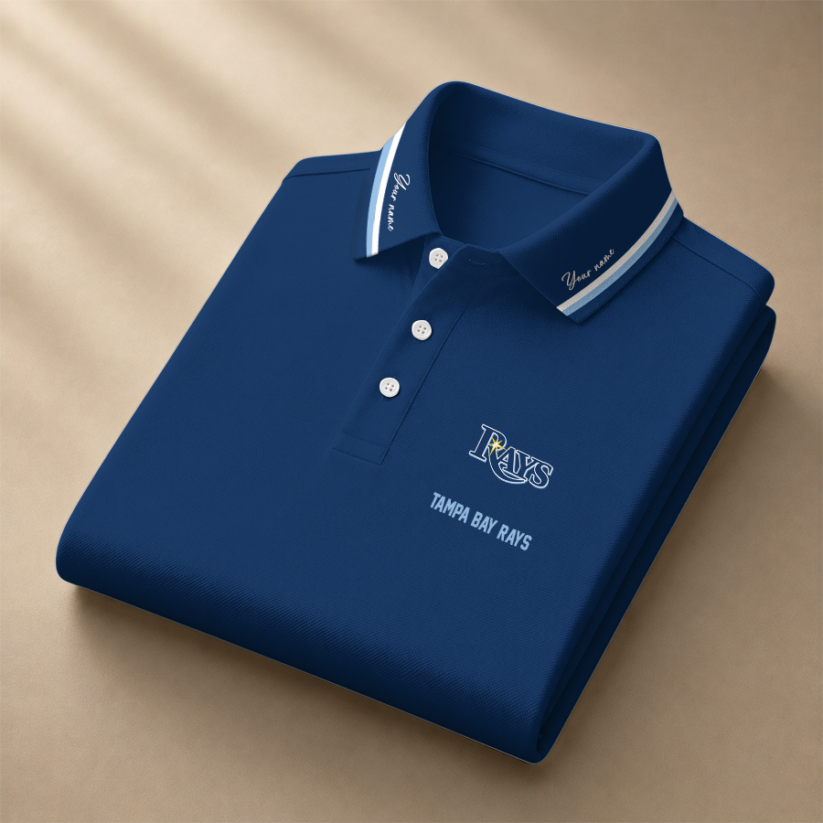 [FLASH SALE] NEW CUSTOMIZED MLB21 TBR TAMPA BAY RAYS POLO SHIRT