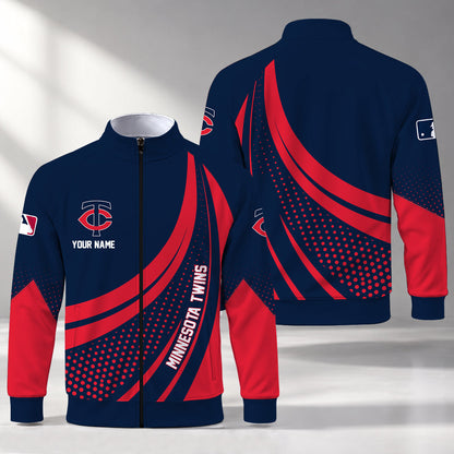 [FLASH SALE] NEW CUSTOMIZED MLB22 MTS MINNESOTA TWINS STAND COLLAR JACKET