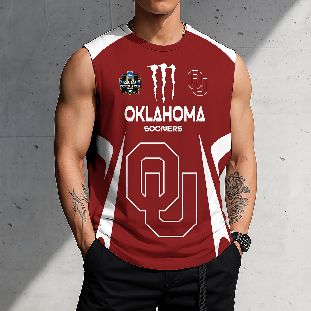 [FLASH SALE] NEW CUSTOMIZED | NCAA CWS22 OUS OU SOONERS MEN'S GYM SHIRT