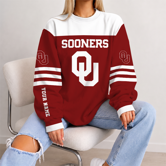 [FAN FAVORITE] NEW CUSTOMIZED NCAA CWS22 OUS OKLAHOMA SOONERS UNISEX SWEATSHIRT