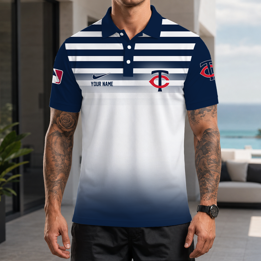 [FLASH SALE] NEW CUSTOMIZED MLB22 MTS MINNESOTA TWINS POLO SHIRT
