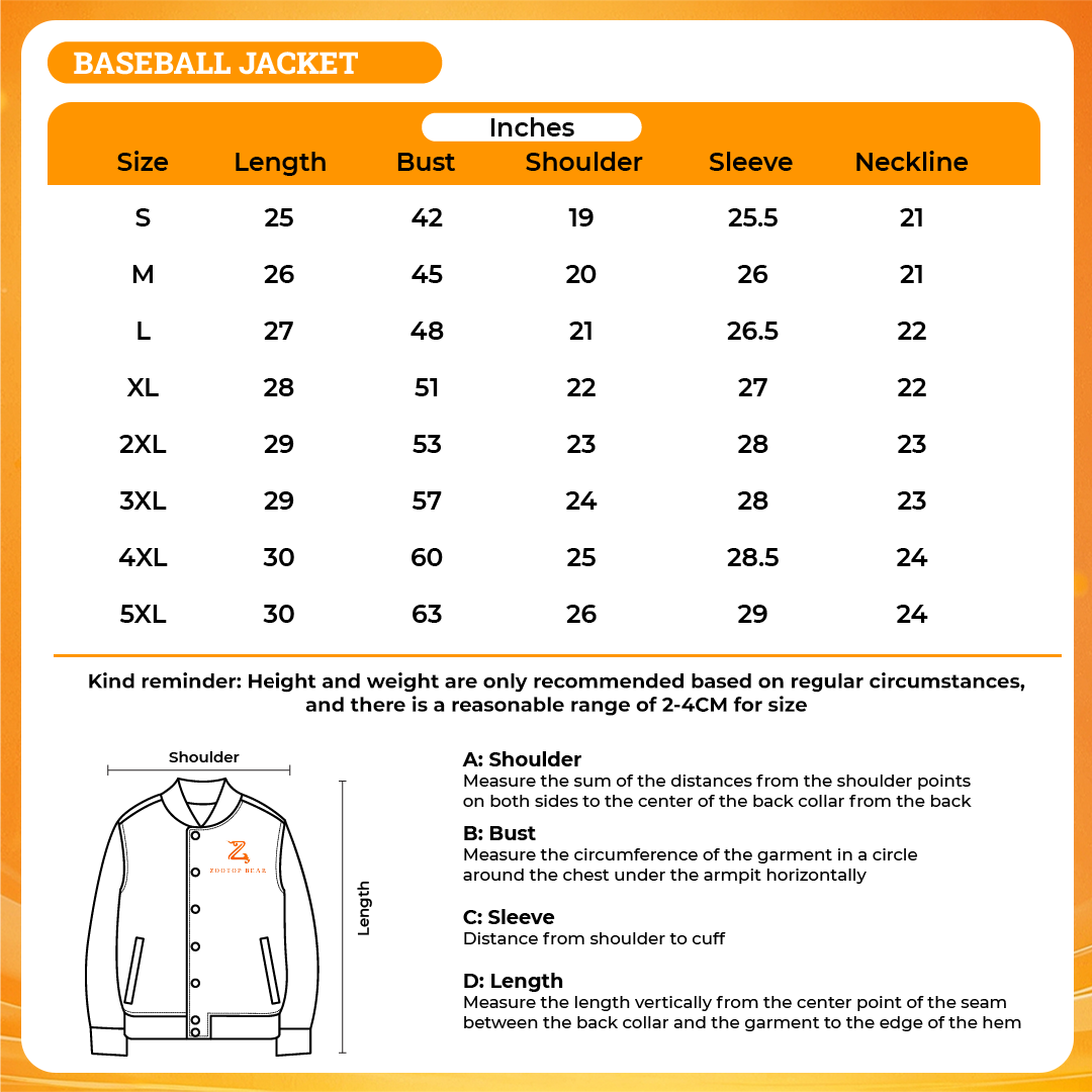 [FLASH SALE] UNISEX BASEBALL JACKET – URBAN STREET STYLE 07