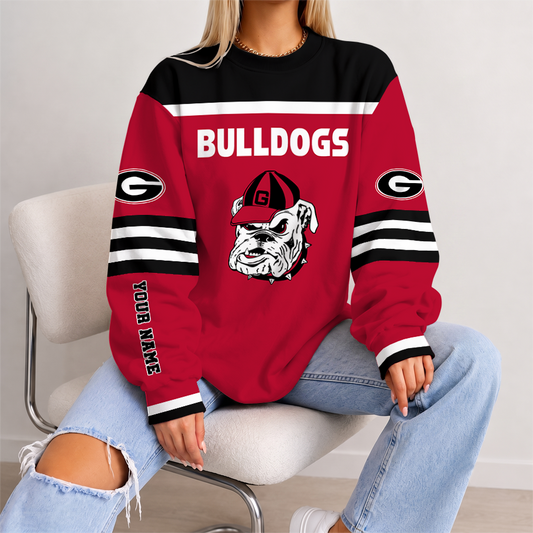 [FAN FAVORITE] NEW CUSTOMIZED NCAA CWS23 GEB GEORGIA BULLDOGS UNISEX SWEATSHIRT