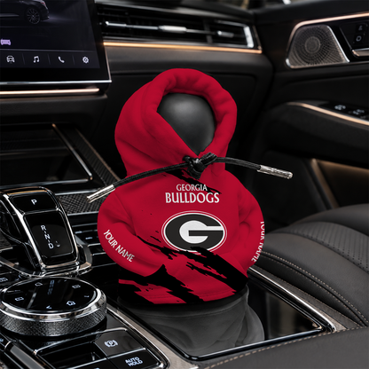[FAN FAVORITE] NEW CUSTOMIZED NCAA CWS23 GEB GEORGIA BULLDOGS AUTOMOTIVE HOODIE SHIFT KNOB COVER