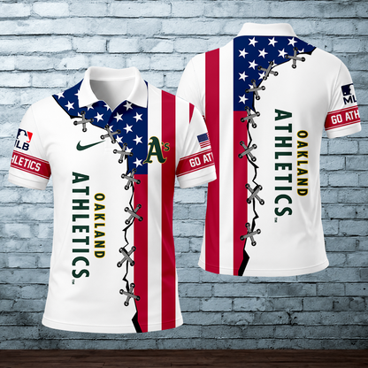 [FLASH SALE] NEW CUSTOMIZED MLB23 OAS OAKLAND ATHLETICS POLO SHIRT