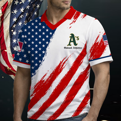 [FLASH SALE] NEW CUSTOMIZED MLB23 OAS OAKLAND ATHLETICS POLO SHIRT