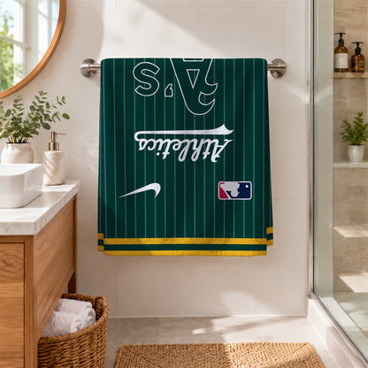 [FLASH SALE] NEW CUSTOMIZED MLB23 OAS OAKLAND ATHLETICS BEACH TOWEL