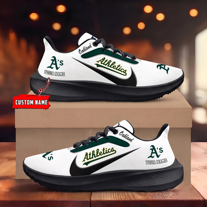 [FLASH SALE] NEW CUSTOMIZED MLB23 OAS OAKLAND ATHLETICS ROAD RUNNING SHOES