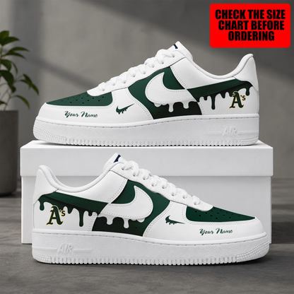 [FLASH SALE] NEW CUSTOMIZED MLB23 OAS OAKLAND ATHLETICS AF1 SHOES