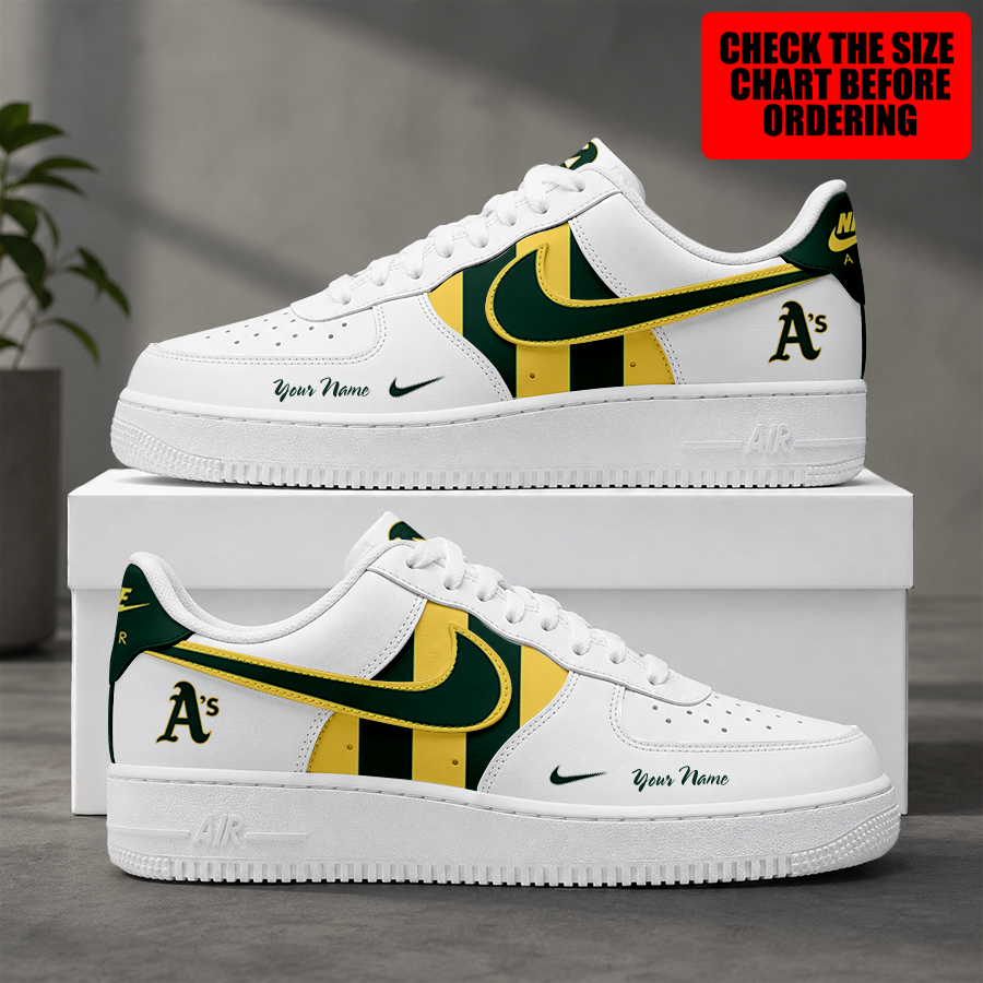 [FLASH SALE] NEW CUSTOMIZED MLB23 OAS OAKLAND ATHLETICS AF1 SHOES