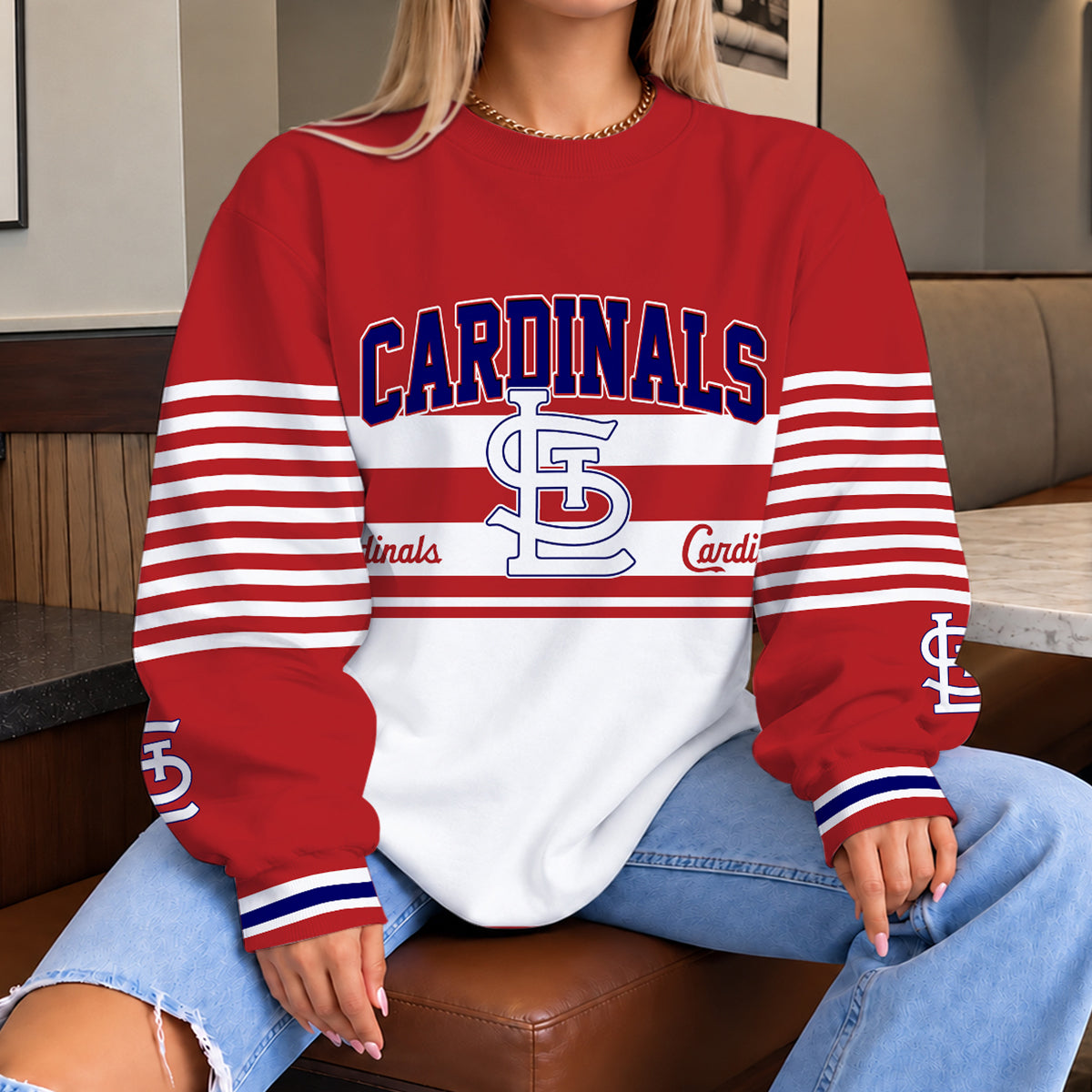 [FLASH SALE] NEW CUSTOMIZED MLB24 SLC THE CARDINALS UNISEX SWEATSHIRT