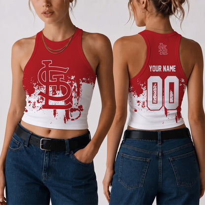 [FLASH SALE] NEW CUSTOMIZED MLB24 SLC THE CARDINALS WOMEN'S CROP TOP