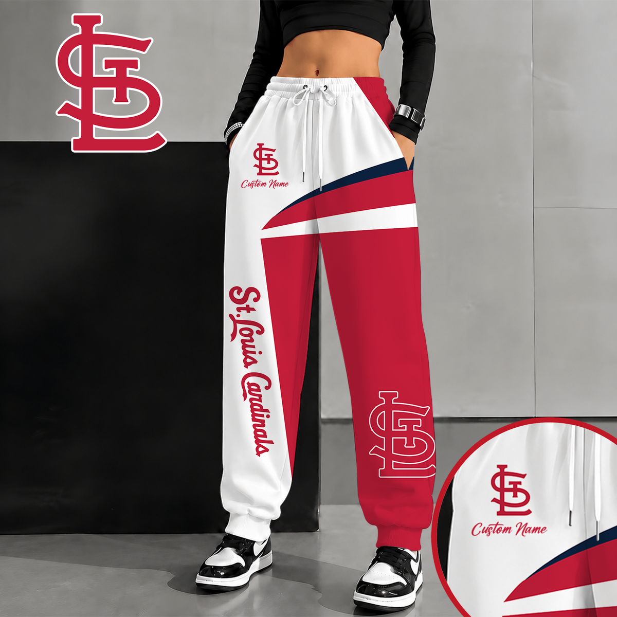 [FLASH SALE] NEW CUSTOMIZED MLB24 SLC ST. LOUIS CARDINALS SWEATPANTS