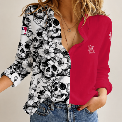 [FLASH SALE] NEW CUSTOMIZED MLB24 SLC ST. LOUIS CARDINALS WOMEN'S CASUAL SHIRT
