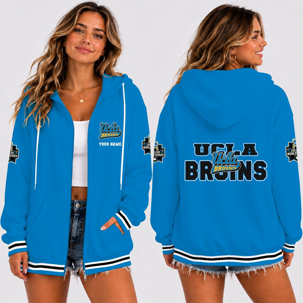 [FAN FAVORITE] NEW CUSTOMIZED NCAA CWS24 UCB UCLA BRUINS T-SHIRT, HOODIE, ZIP HOODIE