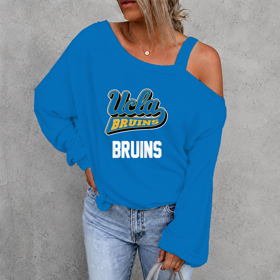 [FAN FAVORITE] NEW CUSTOMIZED NCAA CWS24 UCB UCLA BRUINS WOMEN'S OFF-SHOULDER LONG SLEEVE SHIRT
