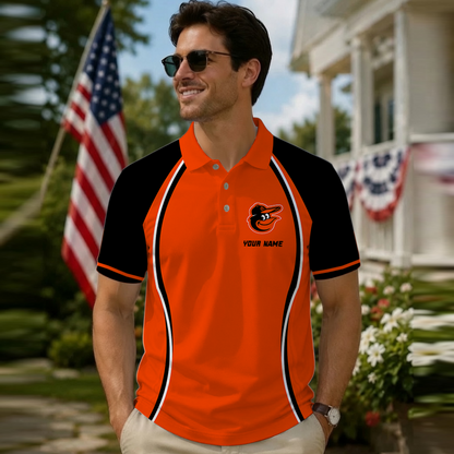 [FLASH SALE] NEW CUSTOMIZED MLB25 BOS BALTIMORE ORIOLES POLO SHIRT