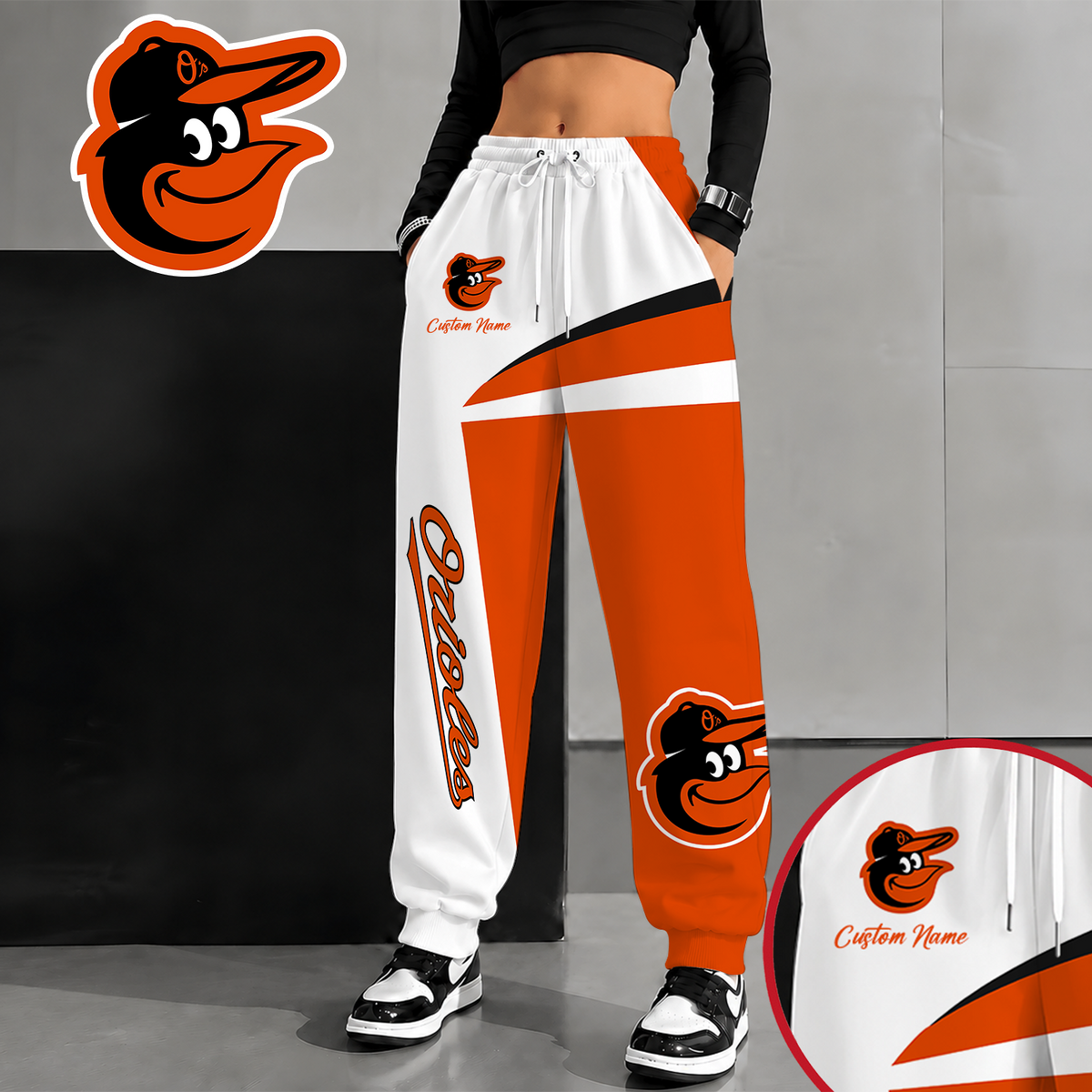 [FLASH SALE] NEW CUSTOMIZED MLB25 BOS BALTIMORE ORIOLES SWEATPANTS