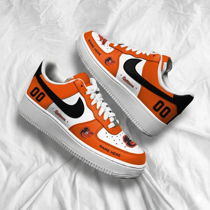 [FLASH SALE] NEW CUSTOMIZED MLB25 BOS BALTIMORE ORIOLES AF1 SHOES