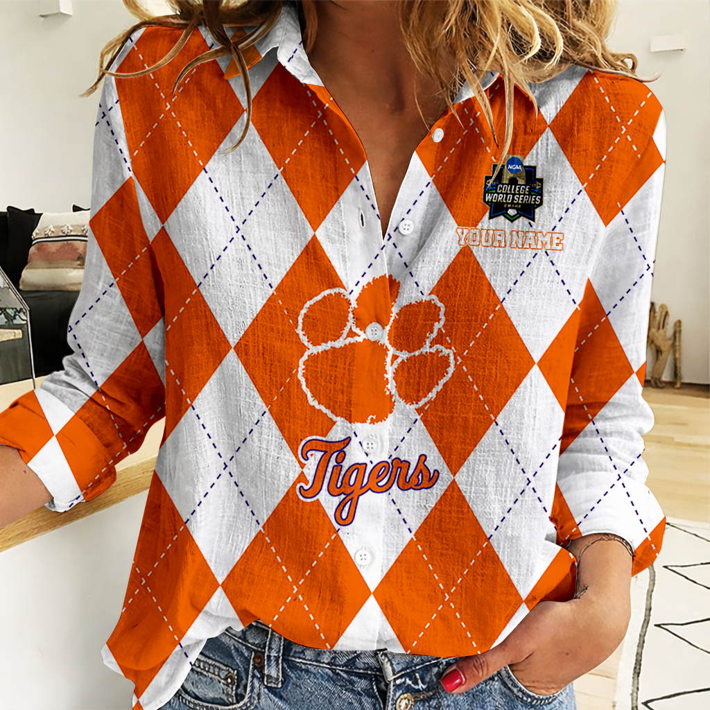 [FLASH SALE] NEW CUSTOMIZED | NCAA CWS25 CST CS TIGERS WOMEN CASUAL SHIRT FOR FAN