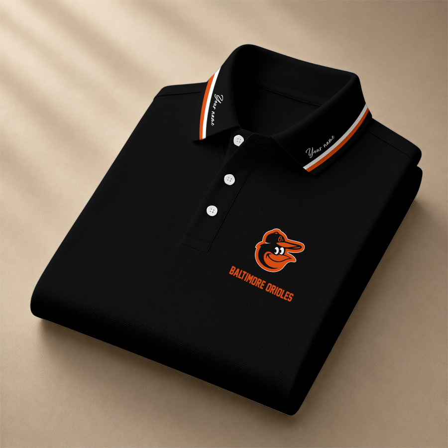 [FLASH SALE] NEW CUSTOMIZED MLB25 BOS BALTIMORE ORIOLES POLO SHIRT