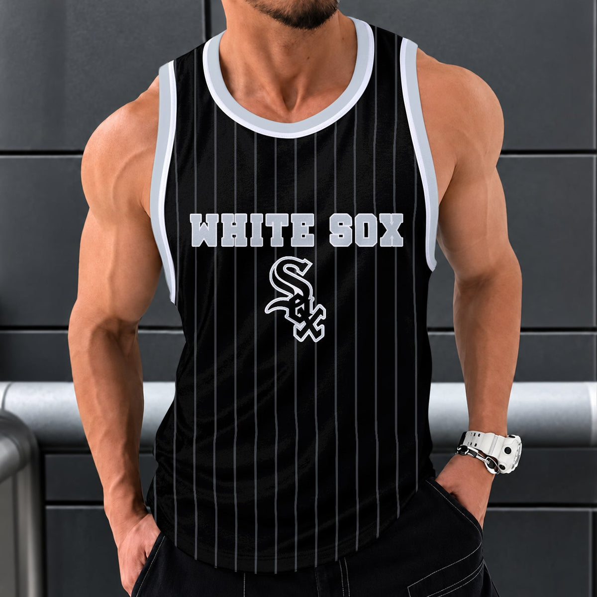 [FLASH SALE] NEW CUSTOMIZED MLB26 CWS CHICAGO WHITE SOX UNISEX TANK TOP