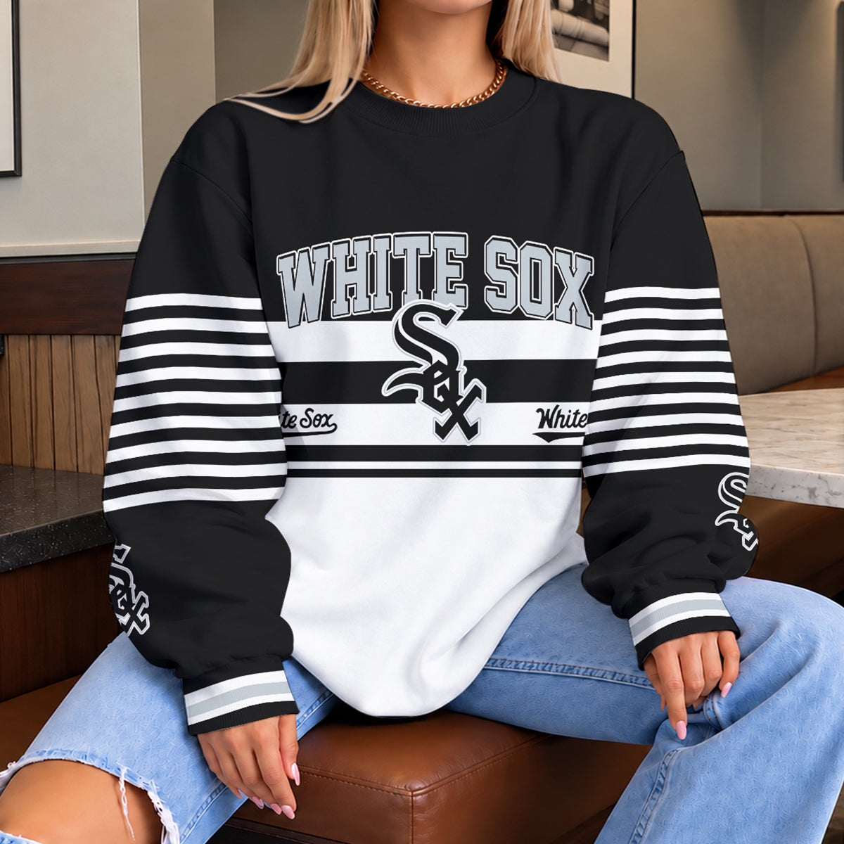 [FLASH SALE] NEW CUSTOMIZED MLB26 CWS THE WHITE SOX UNISEX SWEATSHIRT