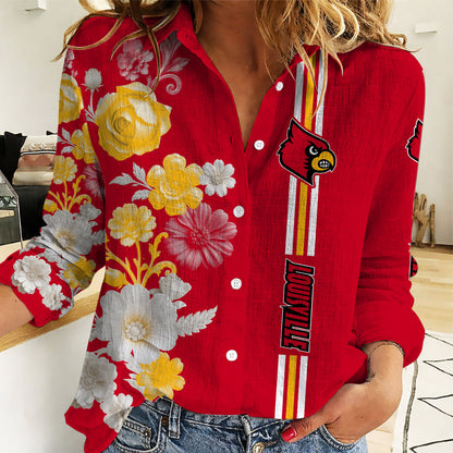 [FAN FAVORITE] NEW CUSTOMIZED NCAA CWS26 ULC LOUISVILLE CARDINALS WOMEN'S CASUAL SHIRT