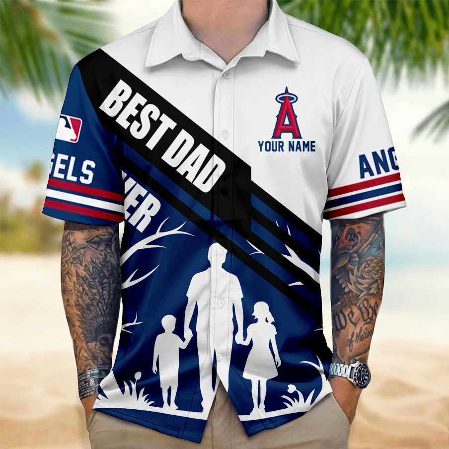 [FLASH SALE] NEW CUSTOMIZED MLB27 LAA LOS ANGELES ANGELS UNISEX HAWAIIAN SHIRT