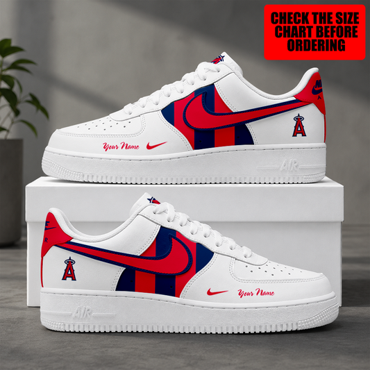 [FLASH SALE] NEW CUSTOMIZED MLB27 LAA LOS ANGELES ANGELS AF1 SHOES
