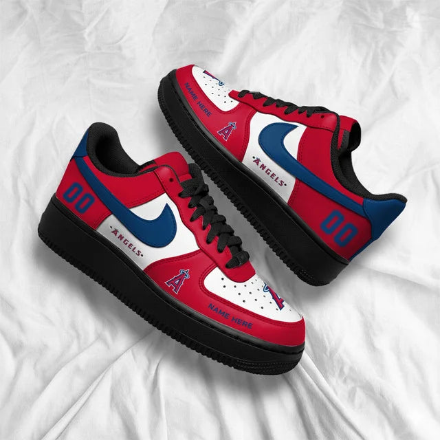 [FLASH SALE] NEW CUSTOMIZED MLB27 LAA LOS ANGELES ANGELS AF1 SHOES