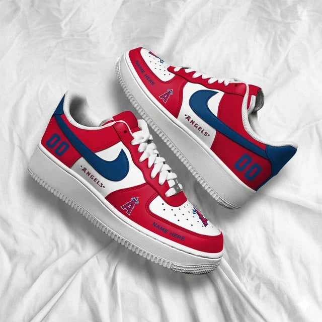 [FLASH SALE] NEW CUSTOMIZED MLB27 LAA LOS ANGELES ANGELS AF1 SHOES
