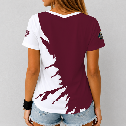 [FAN FAVORITE] NEW CUSTOMIZED NCAA CWS27 TAA TEXAS A&M AGGIES V-NECK FEMALE SHIRT