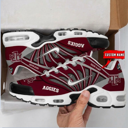 [FLASH SALE] NEW CUSTOMIZED CWS NCAA27 TAA TX A&M AGGIES UNISEX AIR MAX PLUS SNEAKERS