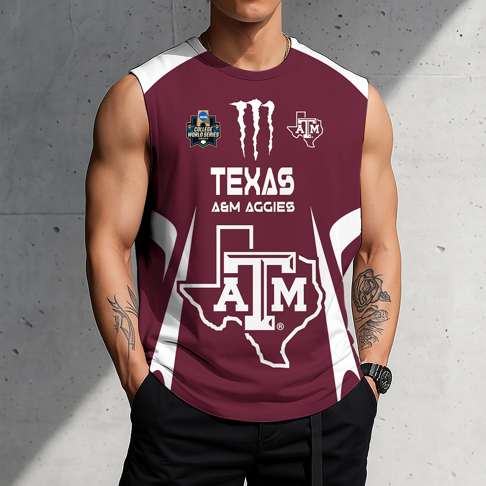 [FLASH SALE] NEW CUSTOMIZED | NCAA CWS27 TAA TX A&M AGGIES MEN'S GYM SHIRT