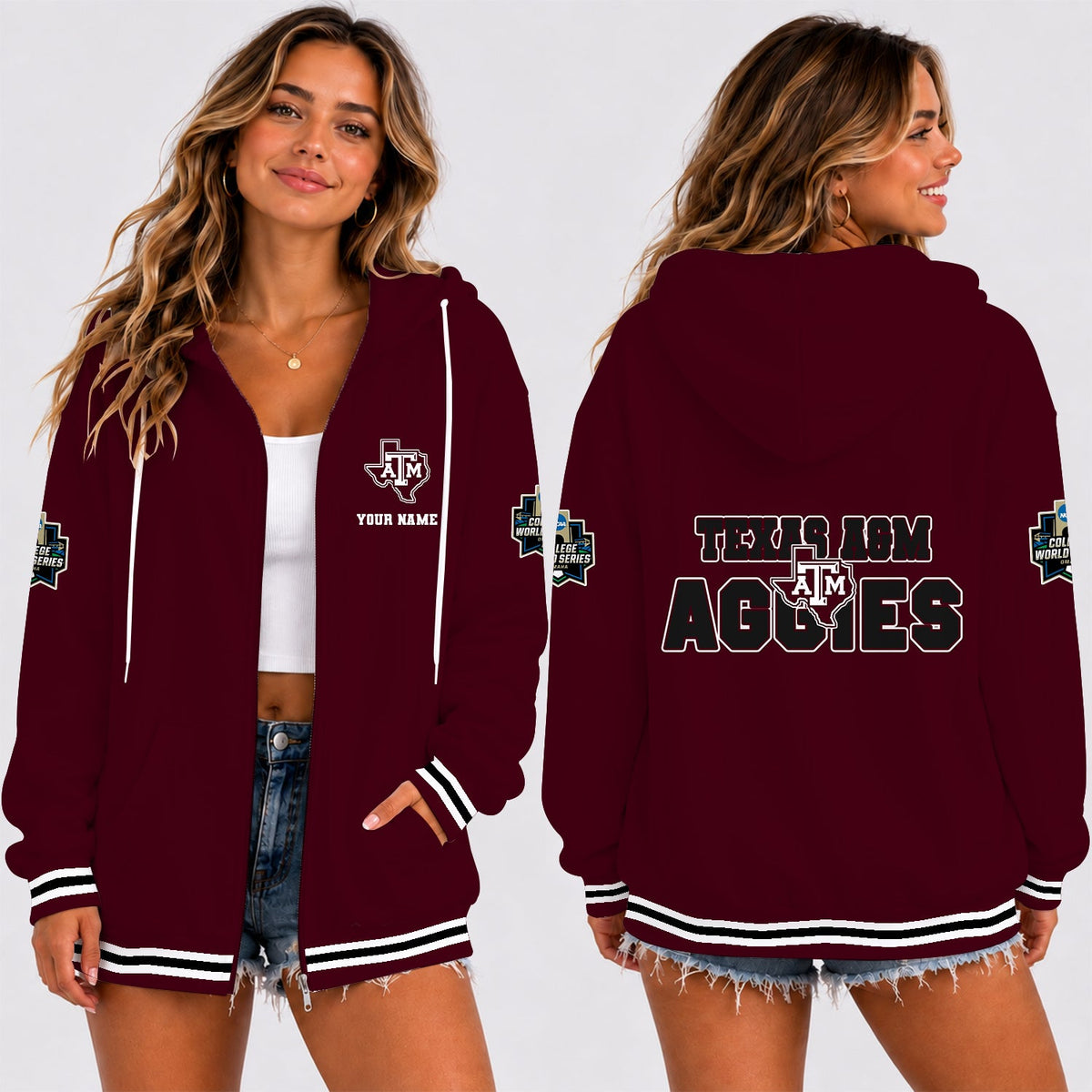 [FAN FAVORITE] NEW CUSTOMIZED NCAA CWS27 TAA TEXAS A&M AGGIES T-SHIRT, HOODIE, ZIP HOODIE
