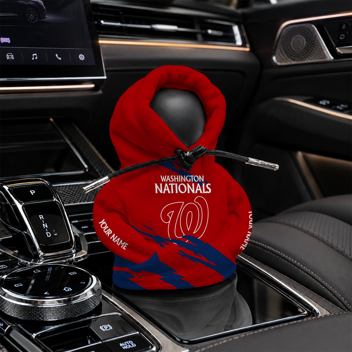 [FLASH SALE] NEW CUSTOMIZED MLB28 WNS WASHINGTON NATIONALS AUTOMOTIVE HOODIE SHIFT KNOB COVER