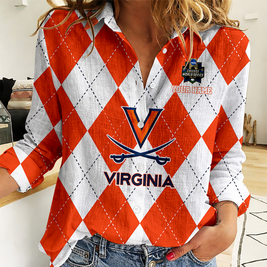 [FLASH SALE] NEW CUSTOMIZED | NCAA CWS28 VIC VI CAVALIERS WOMEN CASUAL SHIRT FOR FAN