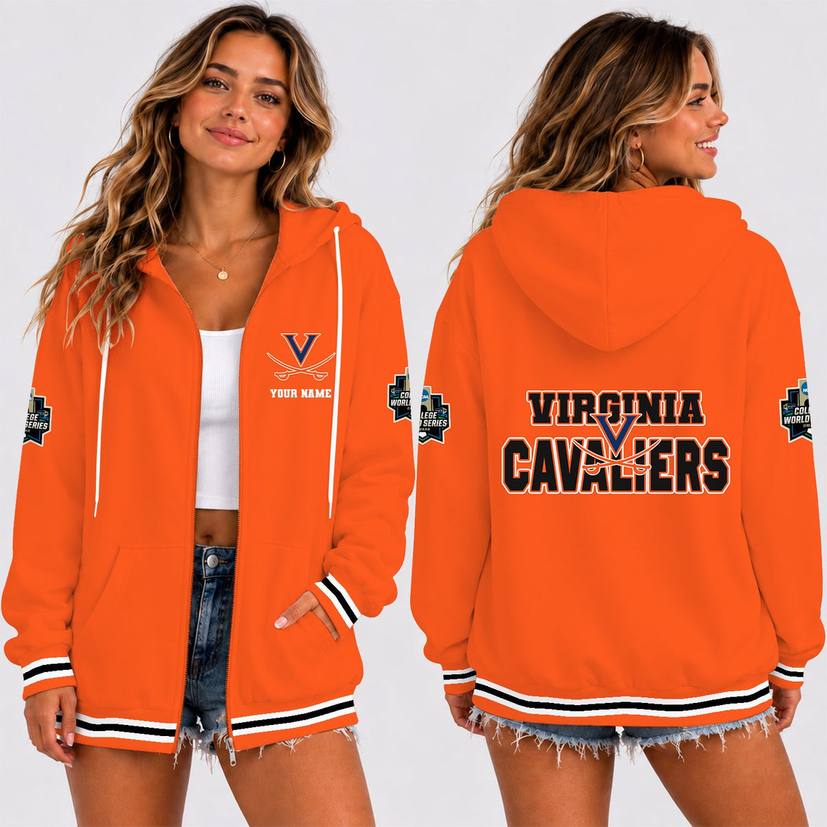 [FAN FAVORITE] NEW CUSTOMIZED NCAA CWS28 VIC VIRGINIA CAVALIERS T-SHIRT, HOODIE, ZIP HOODIE