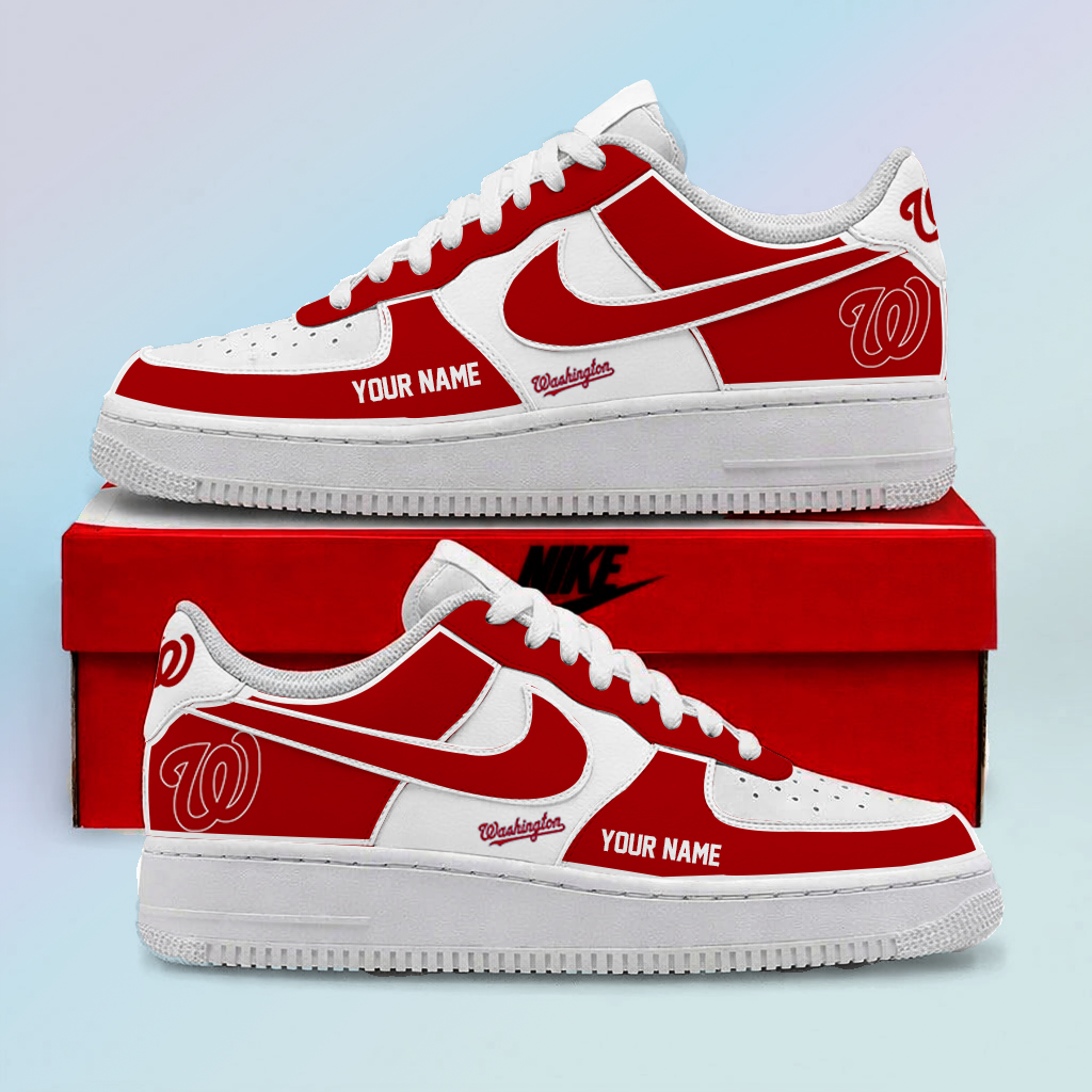 [FLASH SALE] NEW CUSTOMIZED MLB28 WNS WASHINGTON NATIONALS AF1 SHOES