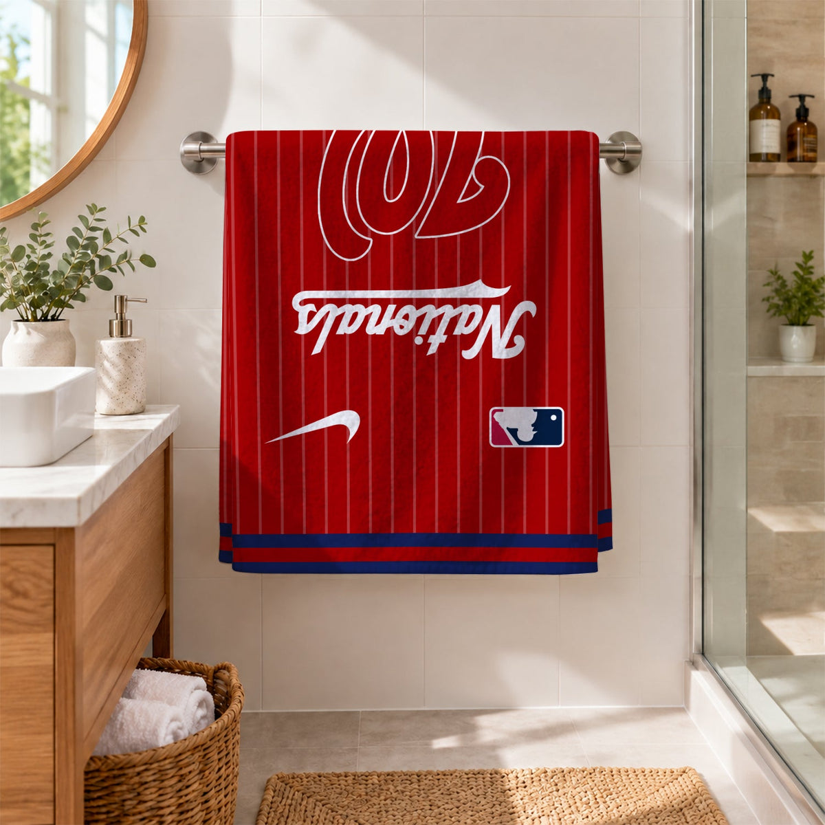 [FLASH SALE] NEW CUSTOMIZED MLB28 WNS WASHINGTON NATIONALS BEACH TOWEL