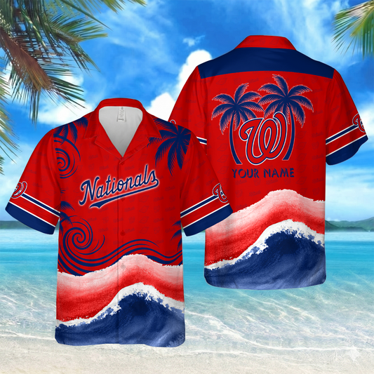 [FLASH SALE] NEW CUSTOMIZED MLB28 WNS WASHINGTON NATIONALS UNISEX HAWAIIAN SHIRT