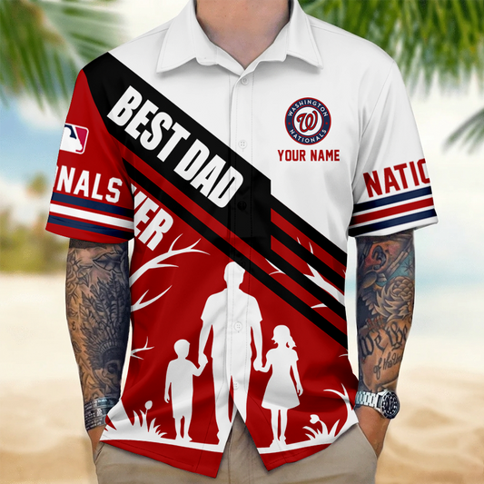 [FLASH SALE] NEW CUSTOMIZED MLB28 WNS WASHINGTON NATIONALS UNISEX HAWAIIAN SHIRT
