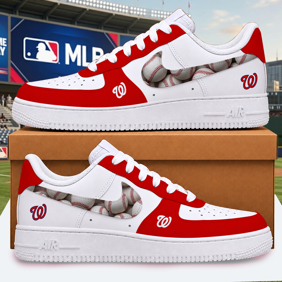 [FLASH SALE] NEW CUSTOMIZED MLB28 WNS WASHINGTON NATIONALS AF1 SHOES
